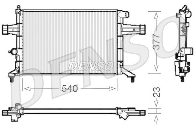 DENSO DRM20082 Kühler OPEL ASTRA G Hatchback (F48_, F08_) 1.6 16V (1998 - 2005)