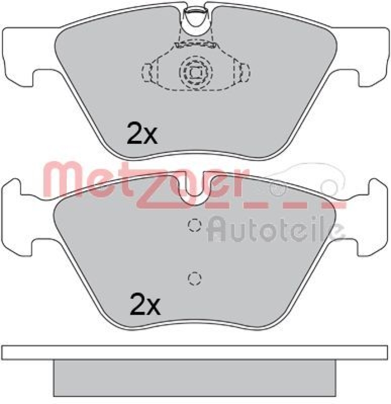 METZGER 1170684 Bremsbelagsatz, Scheibenbremse WVA 24 697