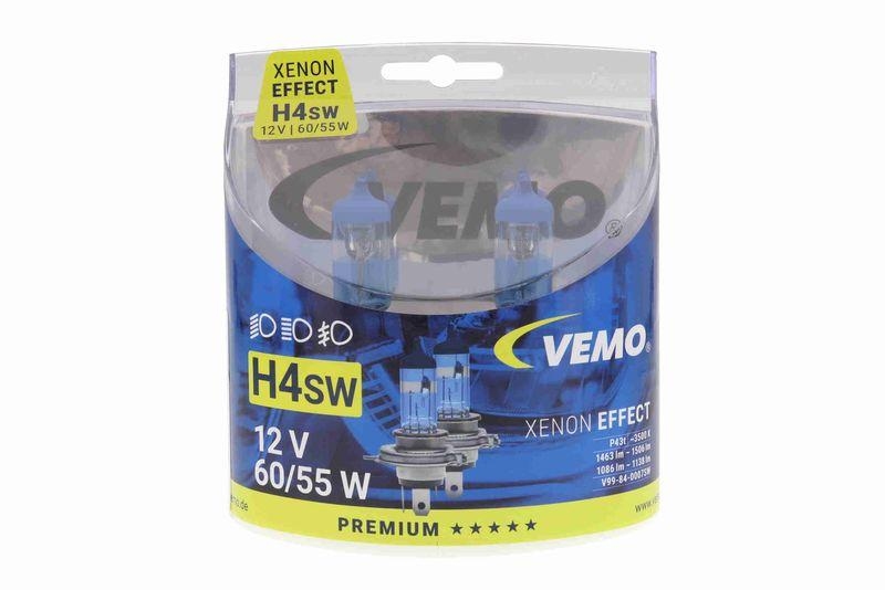 VEMO V99-84-0007SW Glühlampe, Hauptscheinwerfer H4 Super White H4-Halogen-Zweifadenlampe