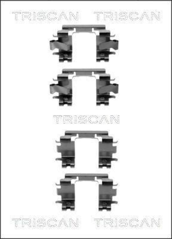 TRISCAN 8105 401616 Montagesatz, Scheibenbremsbelag für Honda