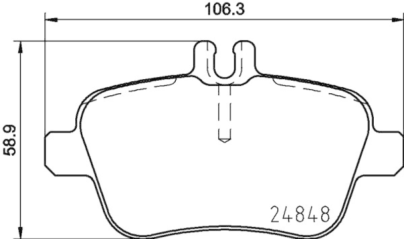 HELLA 8DB 355 019-641 Bremsbelagsatz Scheibenbremse