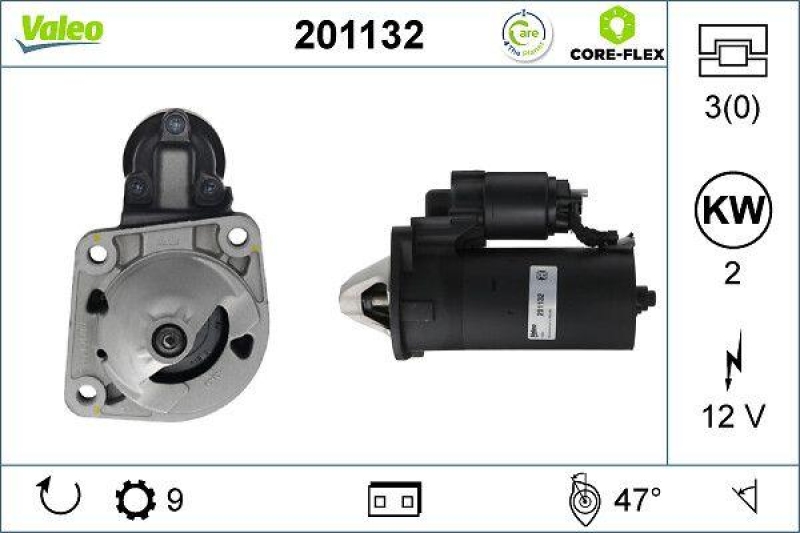 VALEO 201132 Starter - CORE-FLEX - FORD Focus II