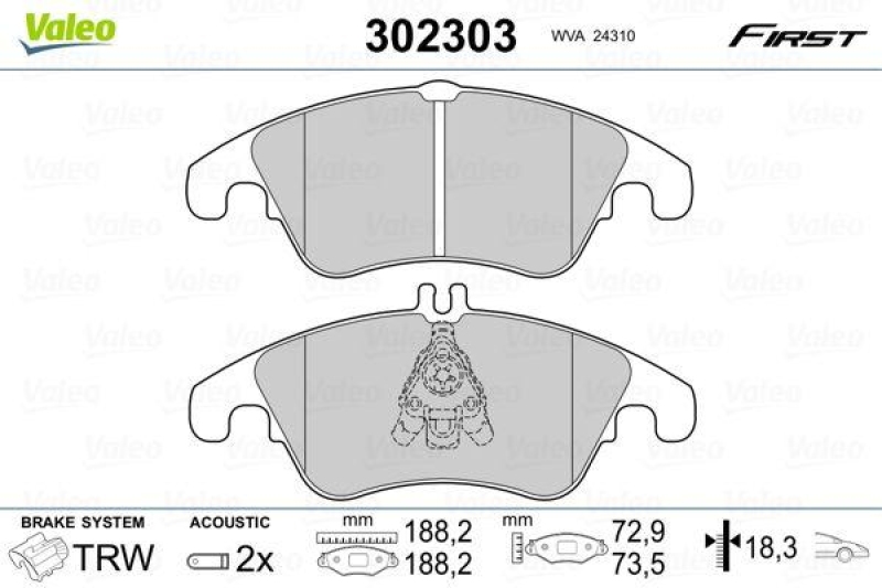 VALEO 302303 SBB-Satz FIRST