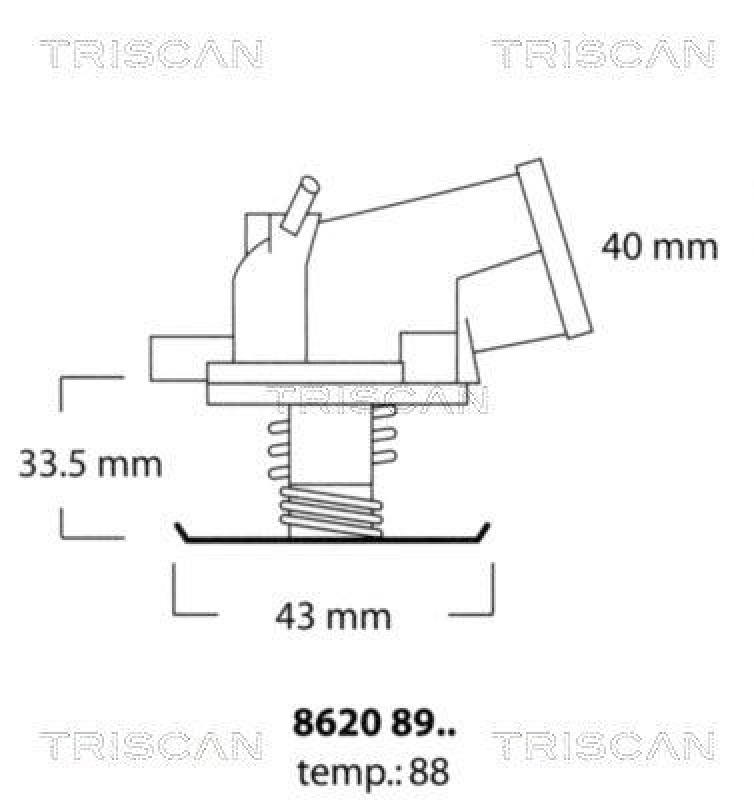 TRISCAN 8620 8988 Thermostat M. Gehäuse für Mercedes C200, C230 (1)