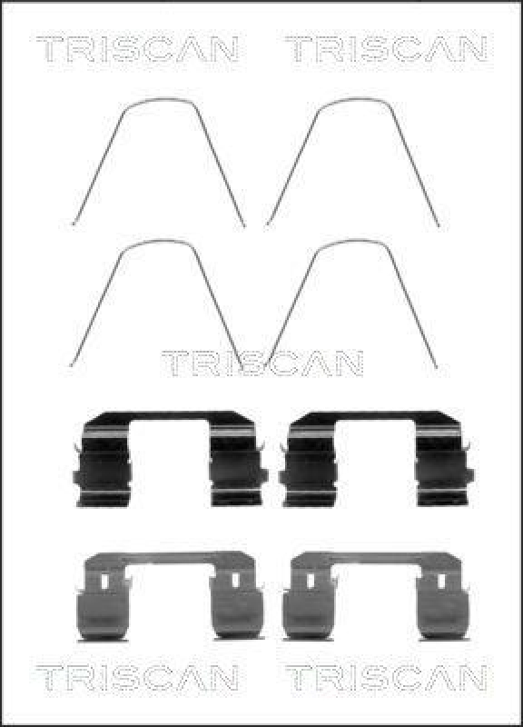 TRISCAN 8105 401618 Montagesatz, Scheibenbremsbelag für Honda