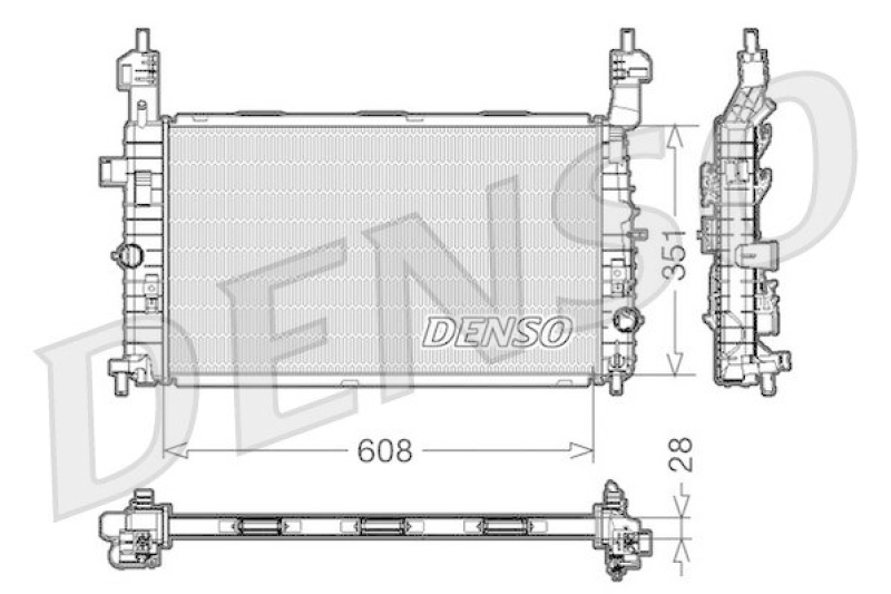 DENSO DRM20091 Kühler OPEL MERIVA 1.7 CDTI (2003 - 2010)