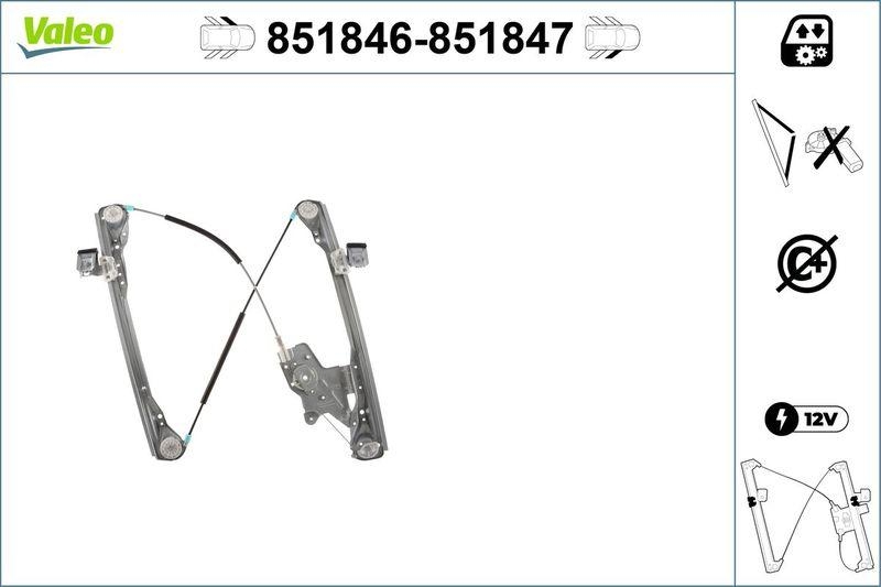 VALEO 851846 Fensterheber Mecha VL-Ford Focus (98>04)