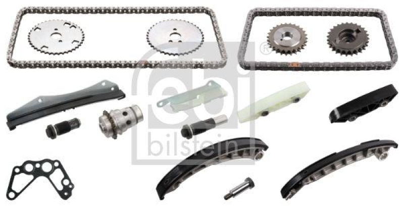 FEBI BILSTEIN 176898 Steuerkettensatz für Nockenwelle und Einspritzpumpe für Fiat