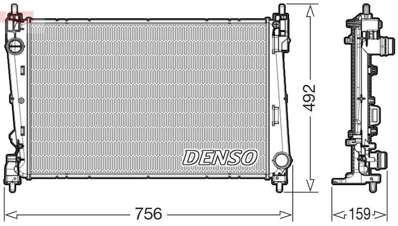 DENSO DRM09178 Kühler FIAT DOBLO Cargo (263_) 1.6 D Multijet (263ZXE1B, 263ZXS1B, 263ZXY1B, 263WXE1B,... (10-)