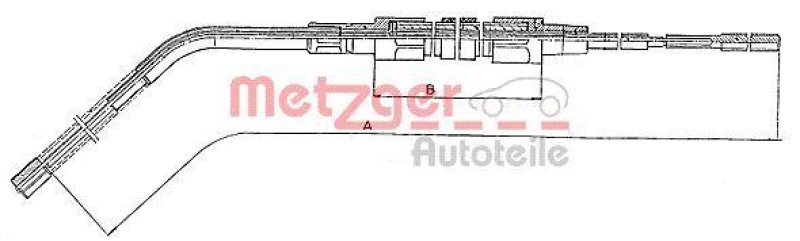 METZGER 10.4132 Seilzug, Feststellbremse für BMW hinten links/rechts