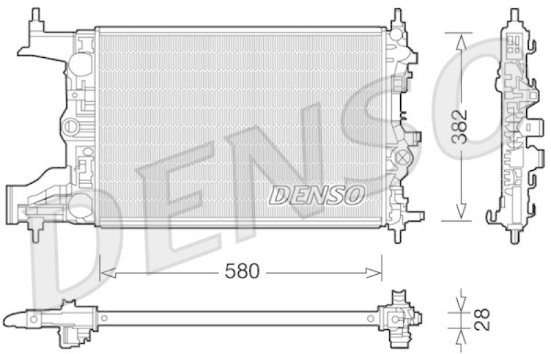 DENSO DRM20098 Kühler OPEL ASTRA J 1.4 Turbo (2009 - )