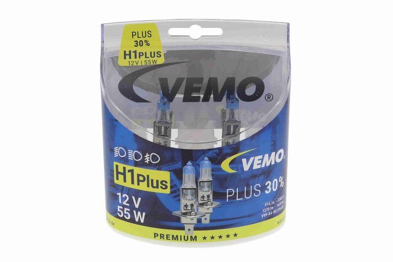 VEMO V99-84-0012PLUS Gl&uuml;hlampe, Hauptscheinwerfer H1 Plus 120 H1-Halogenlampe, Sockelausf&uuml;