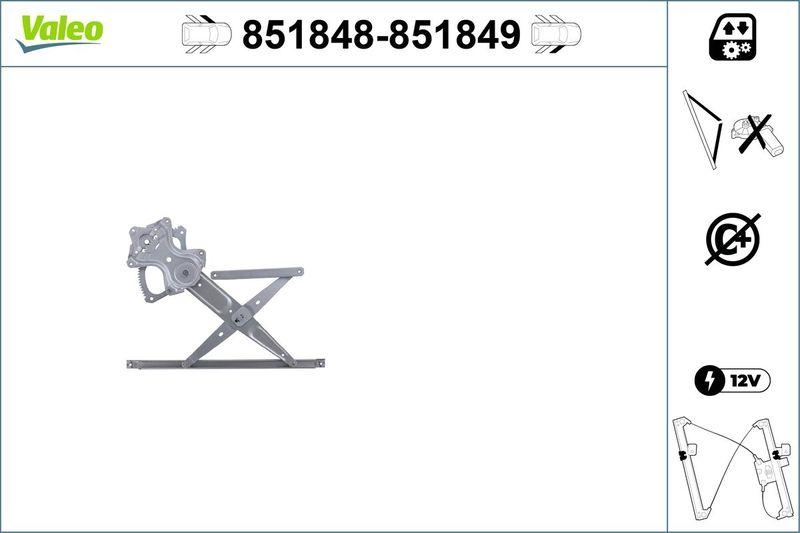 VALEO 851848 Fensterheber MechaVL-Toyota Prius(03>15)