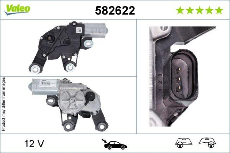 VALEO 582622 Wischermotor Heck