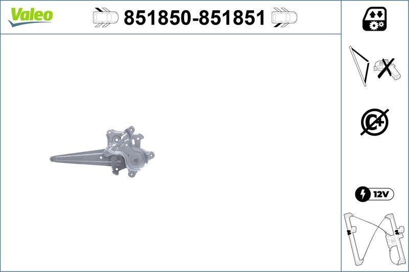 VALEO 851850 Fensterheber Mecha RL-Toyota RAV4(06>13)