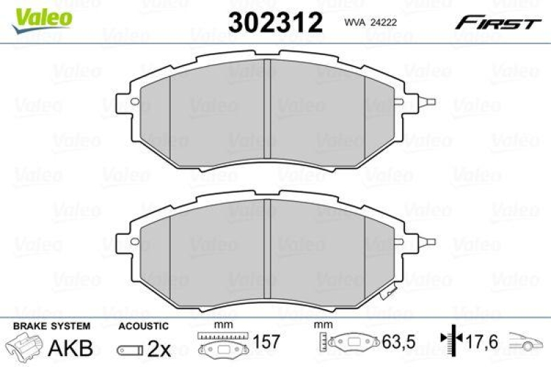 VALEO 302312 SBB-Satz FIRST