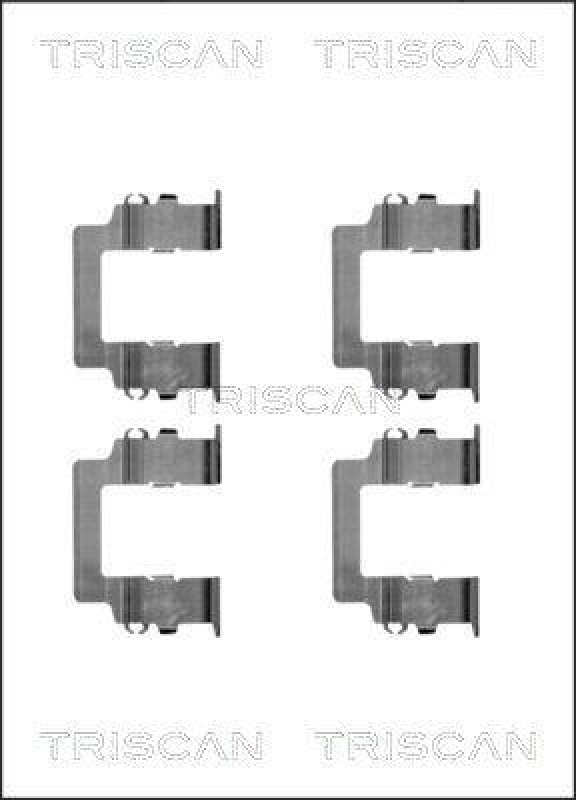 TRISCAN 8105 421580 Montagesatz, Scheibenbremsbelag für Mitsubishi