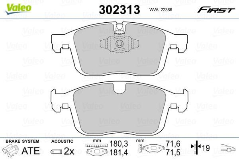 VALEO 302313 SBB-Satz FIRST