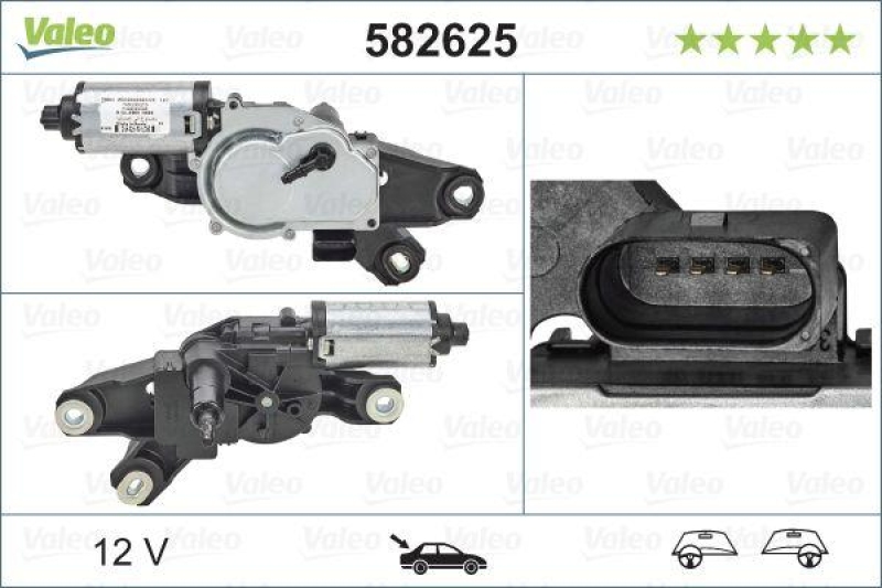 VALEO 582625 Wischermotor Heck