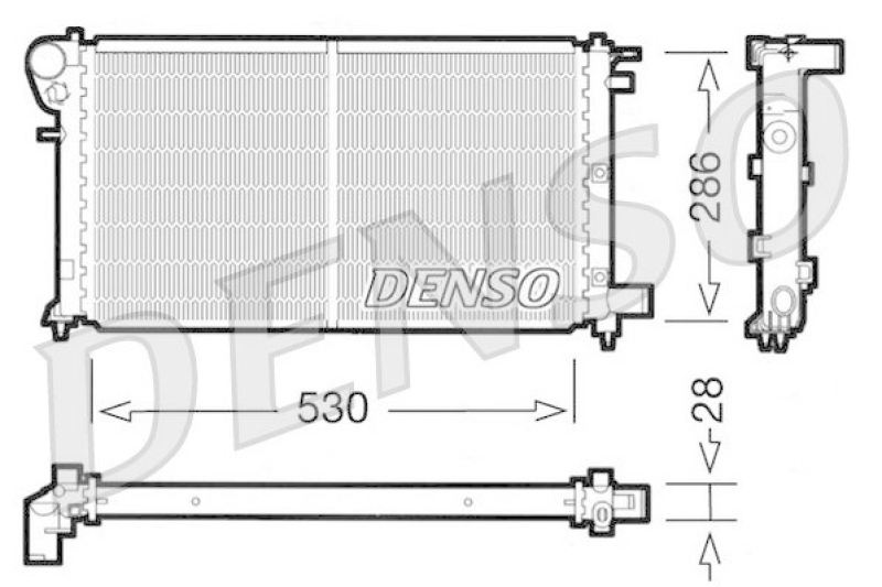 DENSO DRM21004 Kühler CITROËN SAXO (S0, S1) 1.5 D (1996 - 2003)