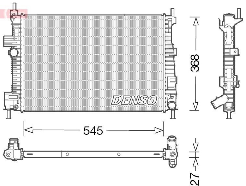 DENSO DRM10009 Kühler FORD GRAND C-MAX (DXA/CB7, DXA/CEU) 1.6 TDCi (10- )