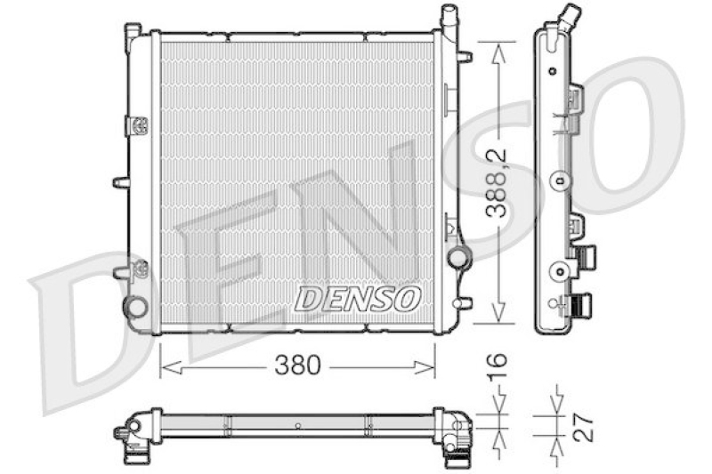 DENSO DRM21005 Kühler PEUGEOT 207 CC (WD_) 1.6 16V (2007 - )