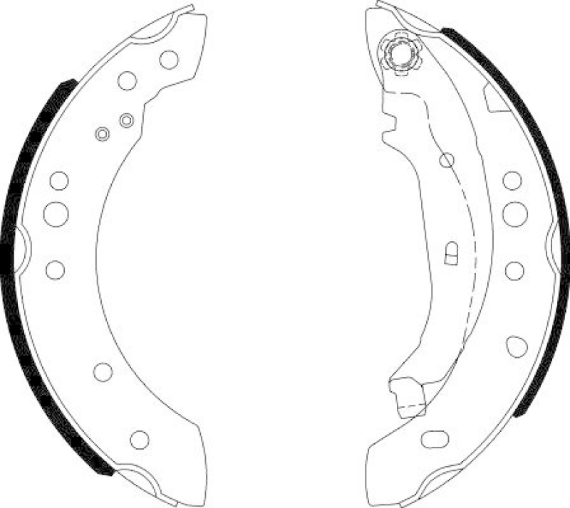 HELLA 8DB 355 000-371 Bremsbackensatz H1714