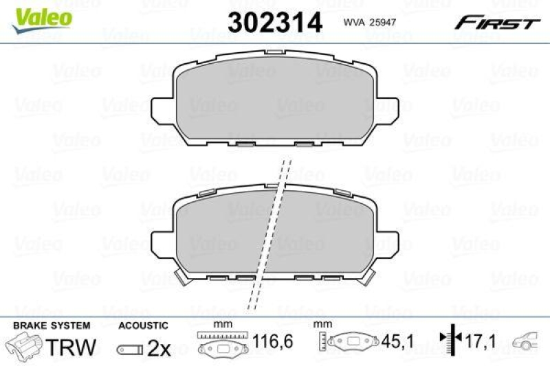 VALEO 302314 SBB-Satz FIRST