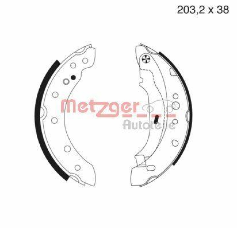 METZGER Bremsbackensatz