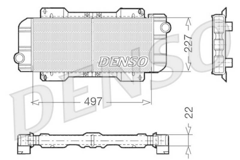 DENSO DRM10019 Kühler FORD ESCORT III (GAA) 1.1 (1980 - 1983)