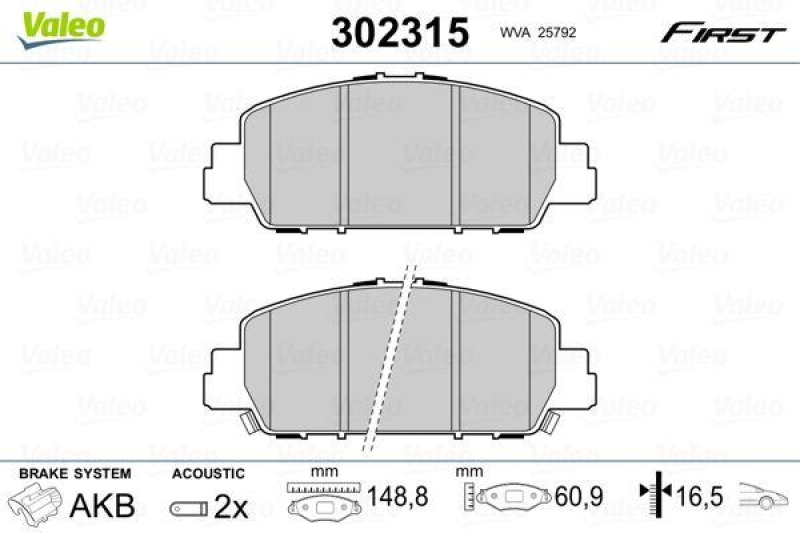 VALEO 302315 SBB-Satz FIRST