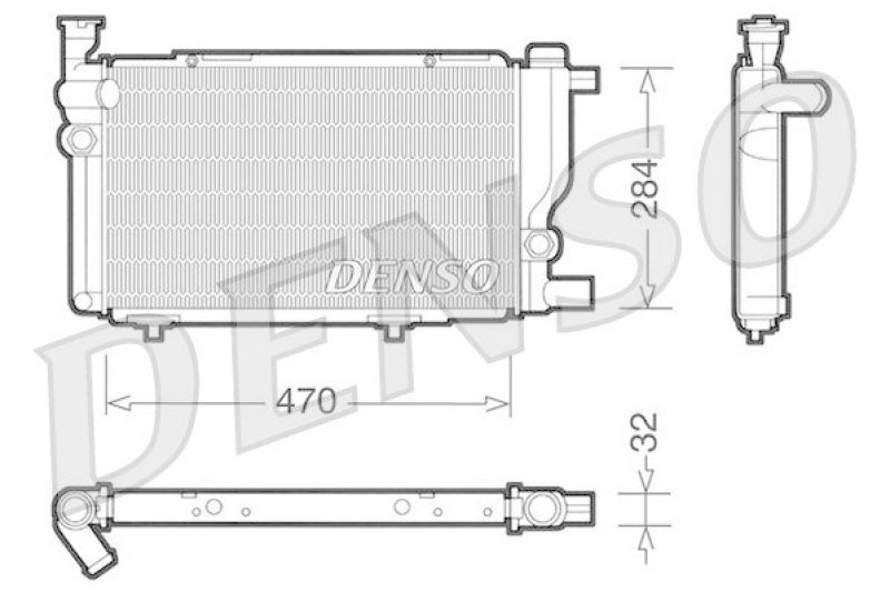 DENSO DRM21013 Kühler PEUGEOT 205 II (20A/C) 1.1 (1989 - 1998)