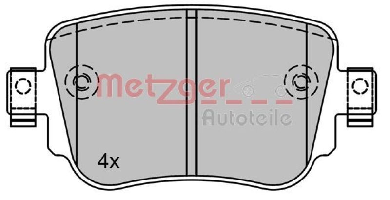 METZGER 1170792 Bremsbelagsatz, Scheibenbremse WVA 25 110