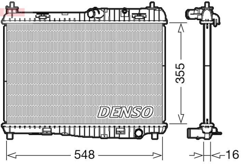 DENSO DRM10043 Kühler FORD FIESTA VI 1.25 (08- )