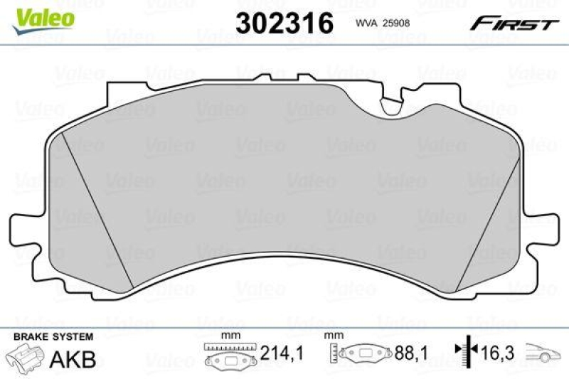 VALEO 302316 SBB-Satz FIRST