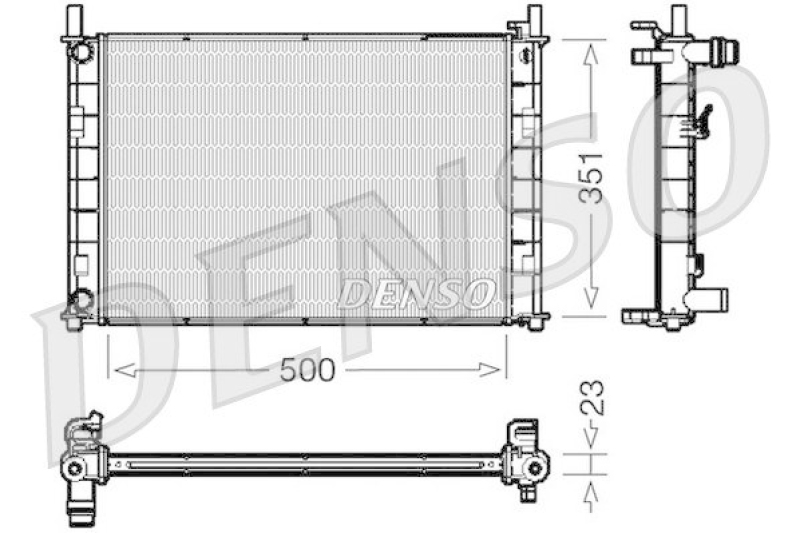 DENSO DRM10046 Kühler FORD FIESTA V (JH_, JD_) 1.4 16V (2001 - 2008)