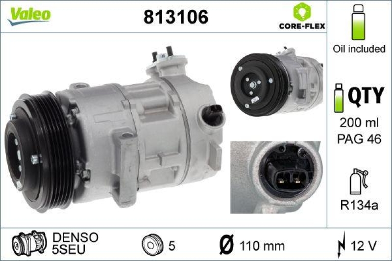 VALEO 813106 Kompressor FORD Escort VII/OPEL Corsa E