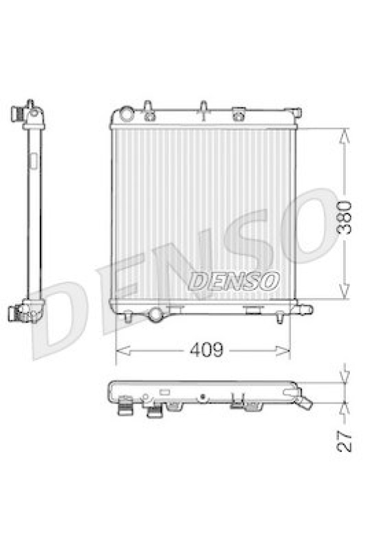 DENSO DRM21026 Kühler PEUGEOT 207 CC (WD_) 1.6 16V (2007 - )