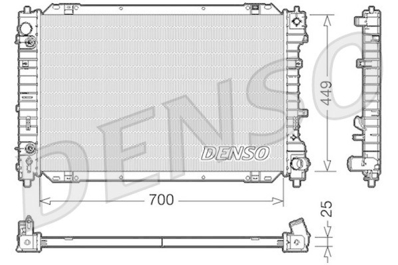 DENSO DRM10087 Kühler FORD MAVERICK 2.3 16V (2004 - )