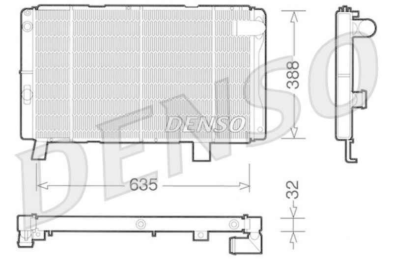 DENSO DRM21075 Kühler PEUGEOT 505 (551A) 2.5 Turbo Diesel (1983 - 1993)