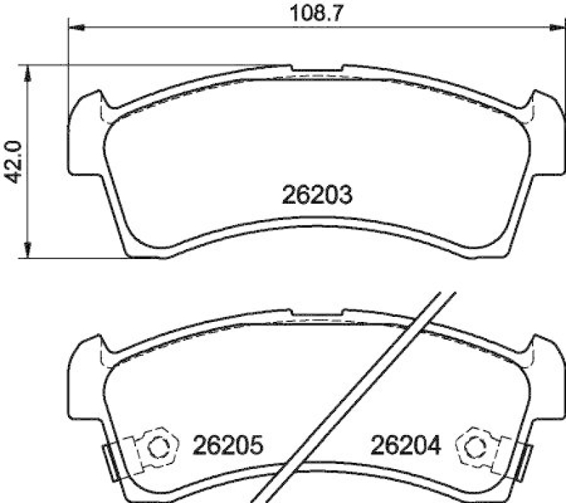 HELLA 8DB 355 040-481 Scheibenbremsbelagsatz