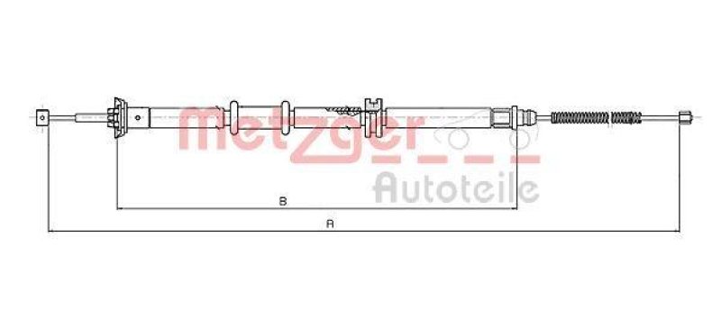METZGER 12.0733 Seilzug, Feststellbremse