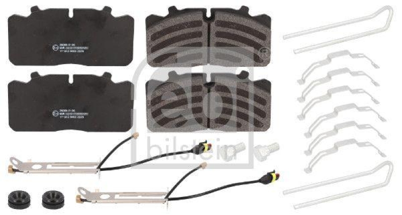 FEBI BILSTEIN 171242 Bremsbelagsatz mit Befestigungsmaterial für DAF