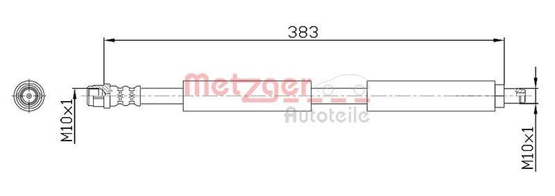 METZGER 4118574 Bremsschlauch für MB VA links/rechts