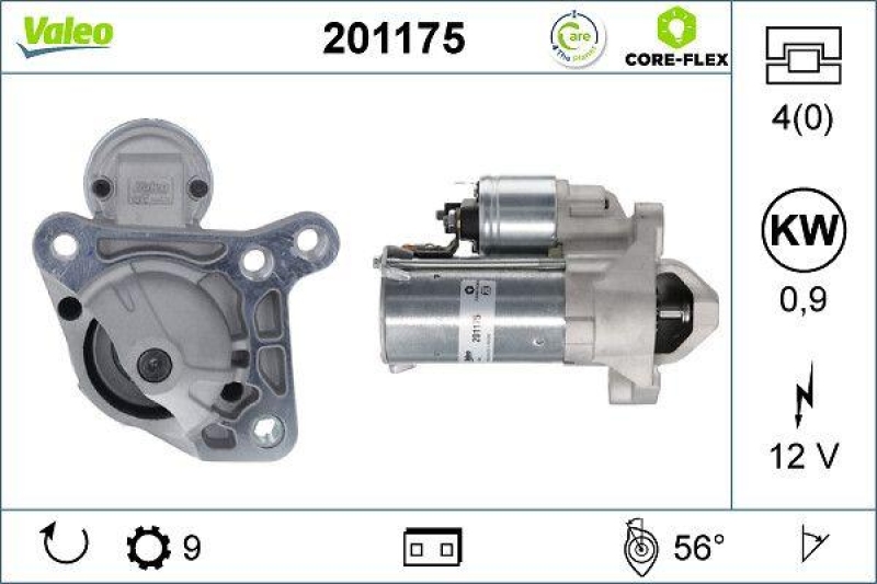 VALEO 201175 Starter - CORE-FLEX - RENAULT Laguna