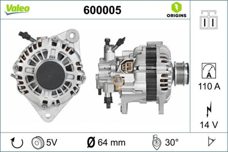 VALEO 600005 Generator Neu - ORIGINS