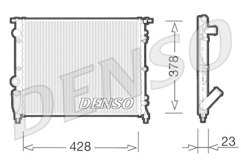 DENSO DRM23001 Kühler RENAULT CLIO I (B/C57_, 5/357_) 1.2 (B/C57R) (1991 - 1996)