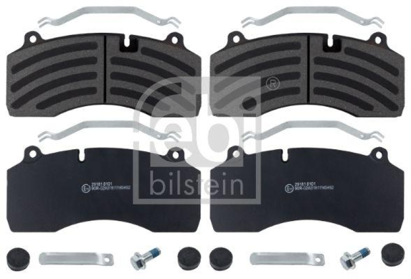 FEBI BILSTEIN 171245 Bremsbelagsatz mit Befestigungsmaterial für RENAULT (RVI)