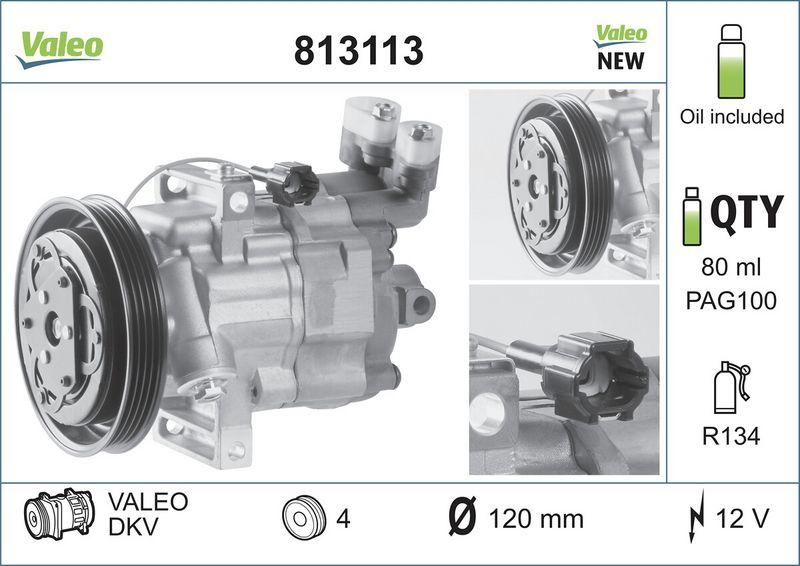 VALEO 813113 Kompressor NISSAN NISSAN NOTE FL