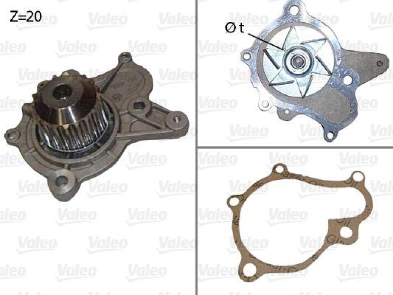 VALEO 506922 Wasserpumpe HYUNDAI TUCSON 2.0 CRDI